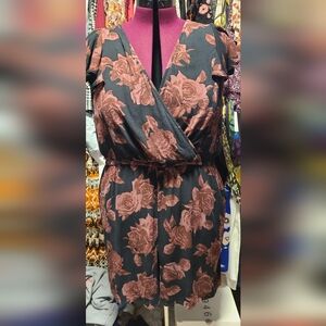 torrid Black Dress with Rose Print